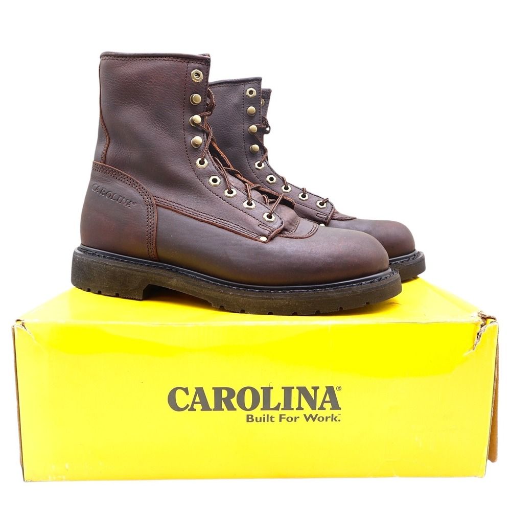 Carolina 8010 8" Work Boot Mens 11 D Brown Briar Retro Leather New